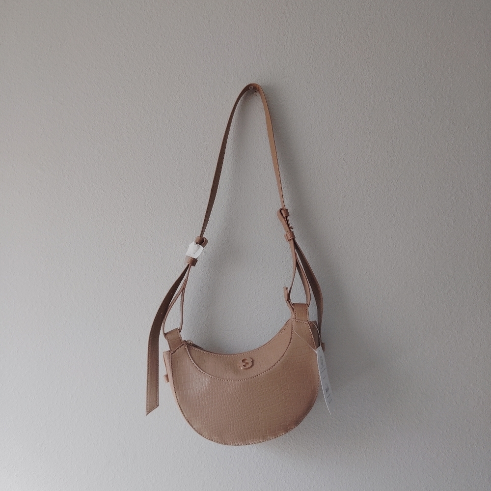 Time And Tru Tan Crocodile Crossbody Bag - Picture 3 of 9